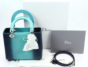 Dior Limited Edition Ombre Lizard Bag Mint in Box