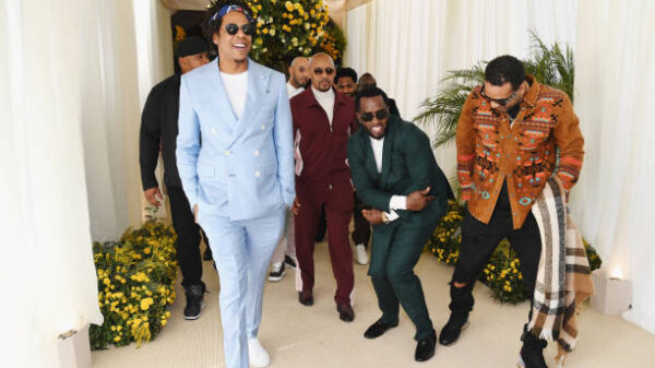 Jay-Z wears a custom Baby Blue FRÈRE suit