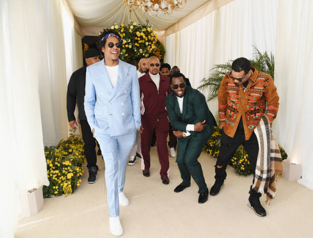 Jay-Z wears a custom Baby Blue FRÈRE suit