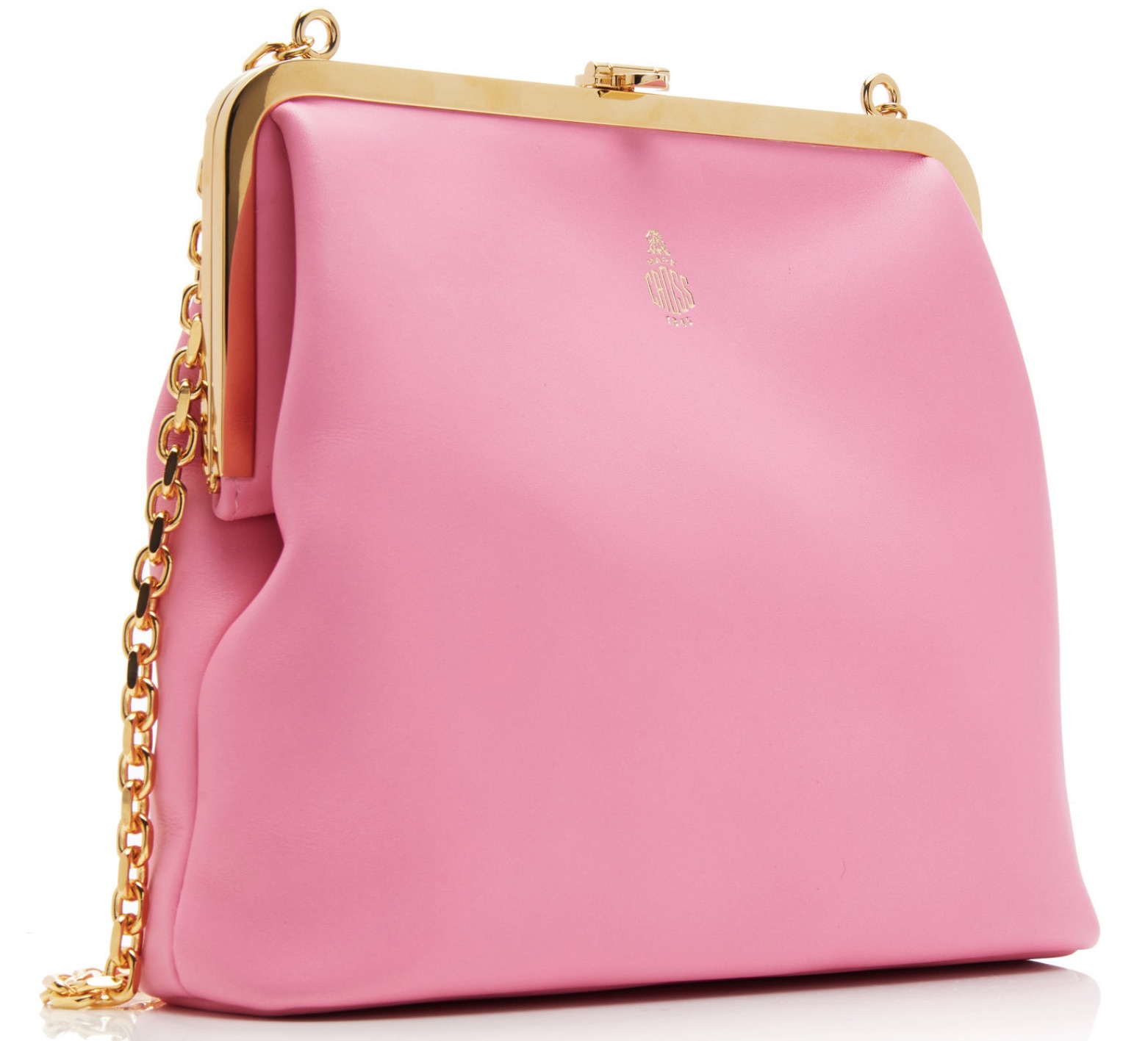 Pink Mark Cross Susanna Leather Shoulder Bag