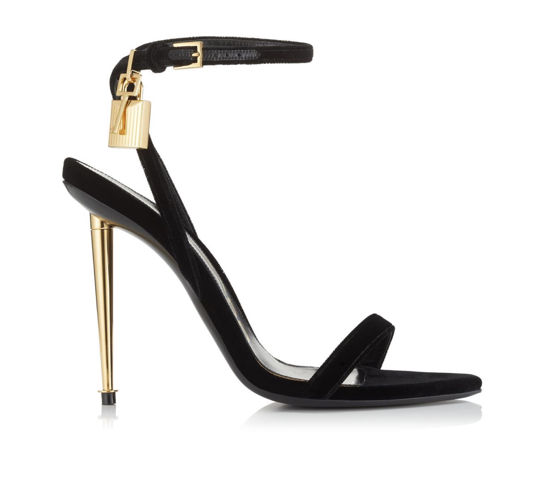 Tom Ford Heels We Adore the Velvet Padlock Pointy Naked Sandal – FAB FIVE  LIFESTYLE