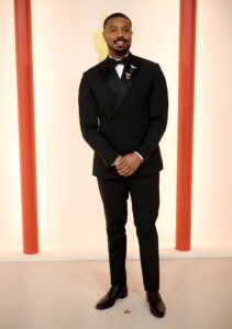 Michael B. Jordan arrives on the red carpet of The 95th Oscars