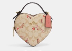 Heart Crossbody In Signature Canvas With Heart And Star Print