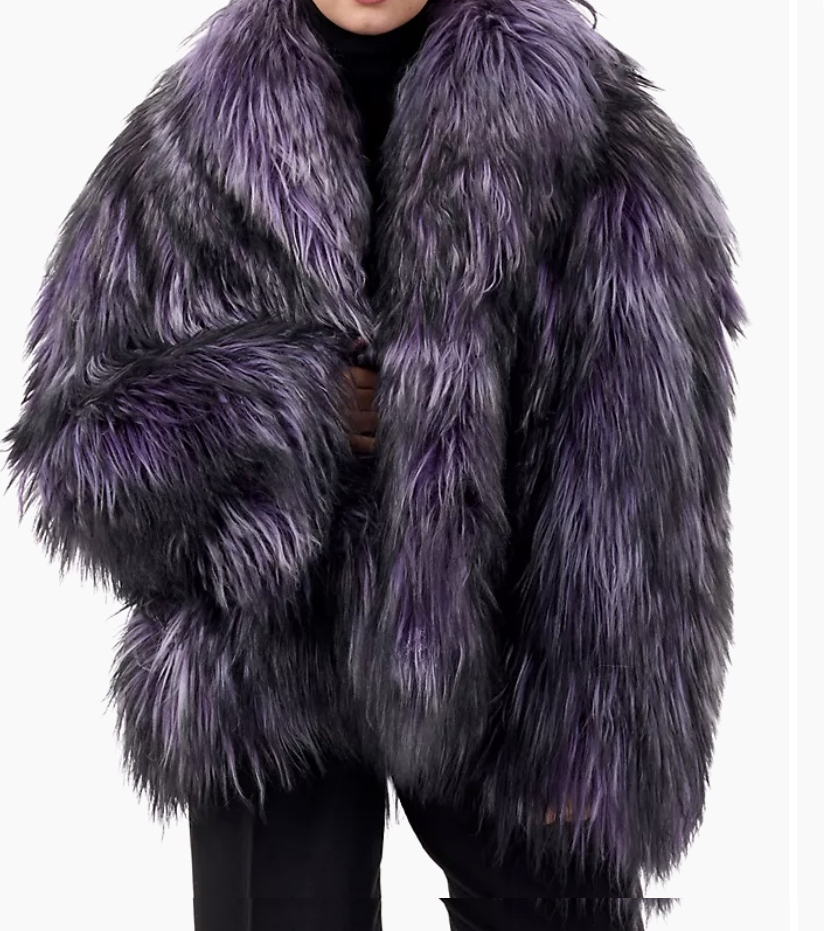 Purple fur jacket 2024