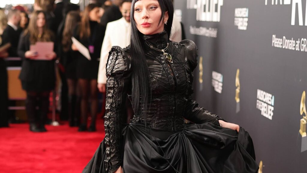 Lady Gagas Fabulous Black Dress Style at the Grammys  FAB FIVE LIFESTYLE