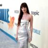 Dakota Johnson Shines in Silver at the Splitsville