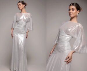 HOLIDAY dress to wear silver shimmer