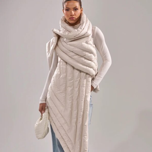 The Drama Puffer Vest in Ivory