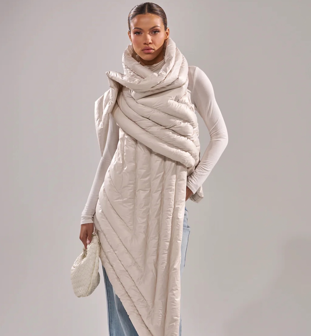 The Drama Puffer Vest in Ivory