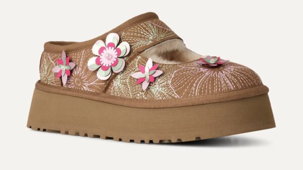 UGG Floral Appliqué Mary Jane