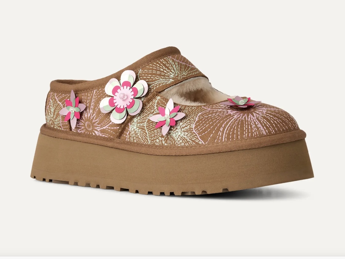 UGG Floral Appliqué Mary Jane