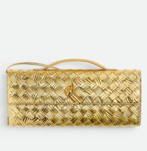 Bottega Veneta Gold Andiamo Clutch