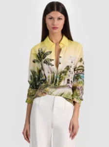 Alice + Olivia Willa Silk Blouse 