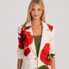 Alice + Olivia Elna Slim Long Blazer