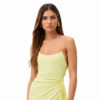 Versace Yellow Draped Viscose-Jersey Gown
