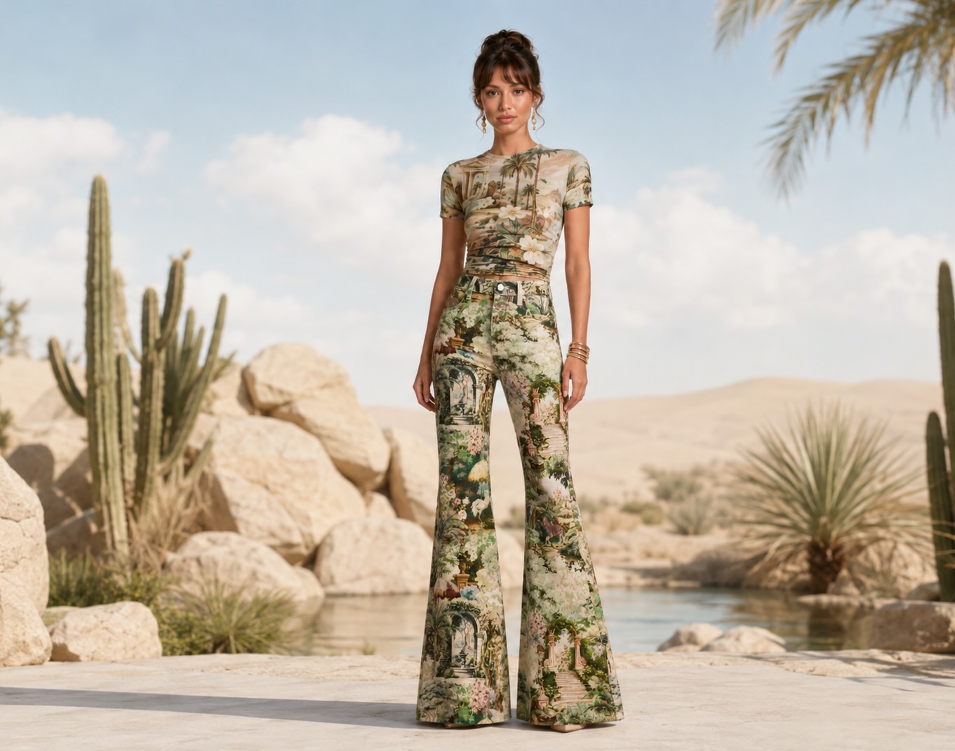 Alice + Olivia Printed Jean