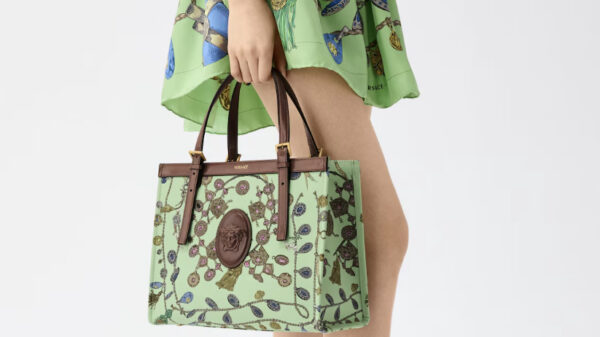 VERSACE Rivière Printed Canvas Tote