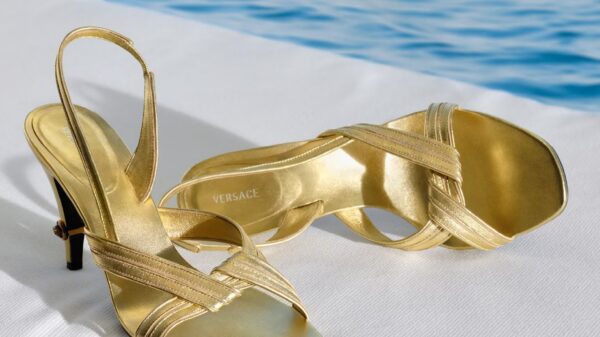 Versace Gianni Metallic Nappa Sandals