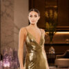 Gold Metallic Glamour: A Statement Gown from Macy’s