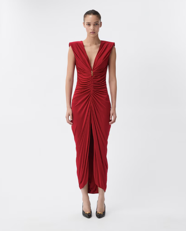 Versace Red Viscose-Jersey Gown