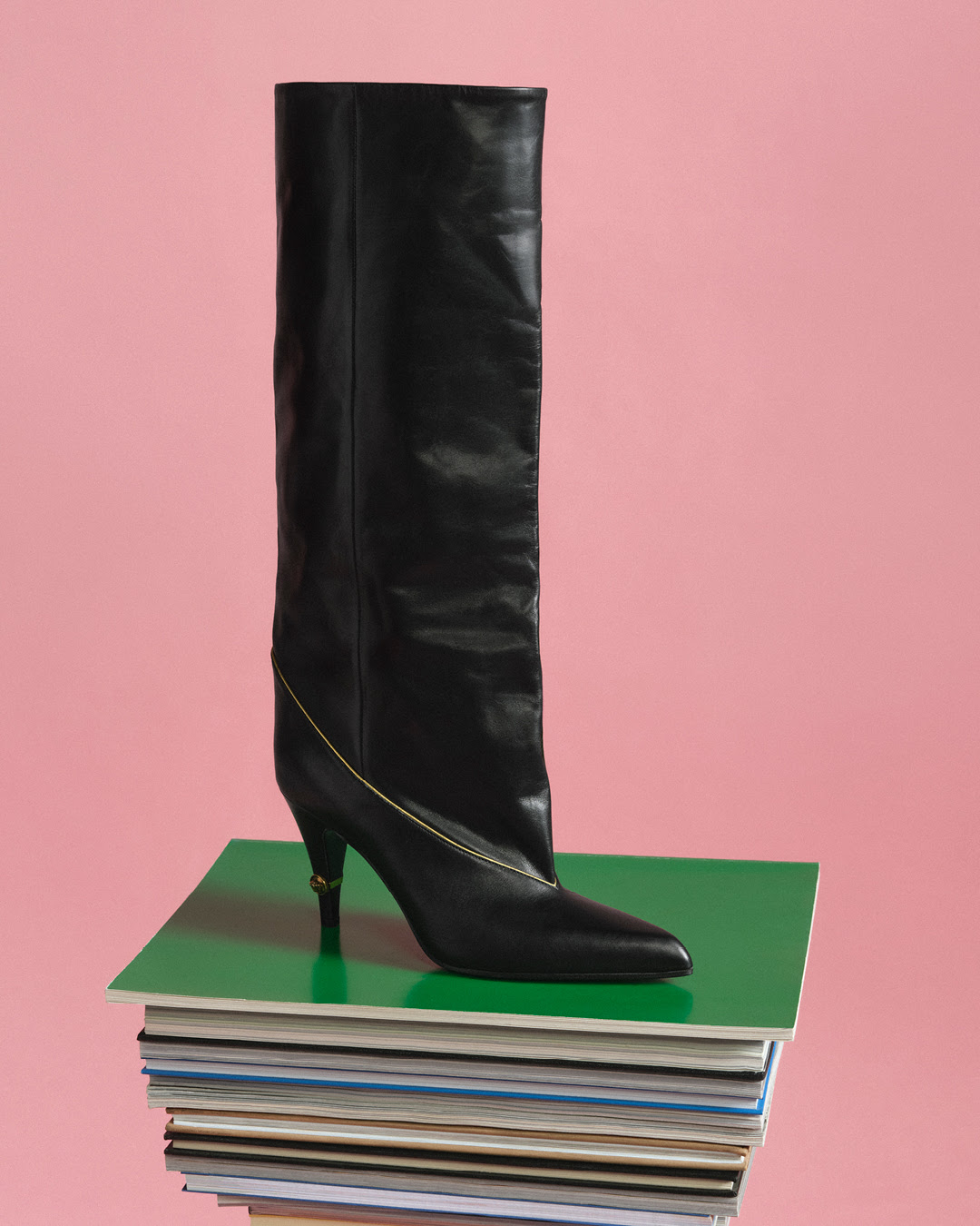 Versace Gianni Nappa Knee-High Boots